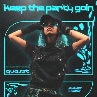 a woman with her hands on her head. shes in cyberpunk garb, a black shirt with white specs of paint.